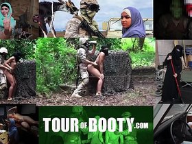 TOUR OF BOOTY - Local Arab Working Girl Entertains American Soldiers In The Middle East