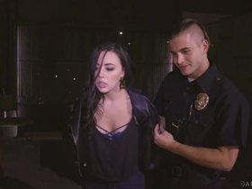 Two naughty girls getting fucked hard by perverted policemen